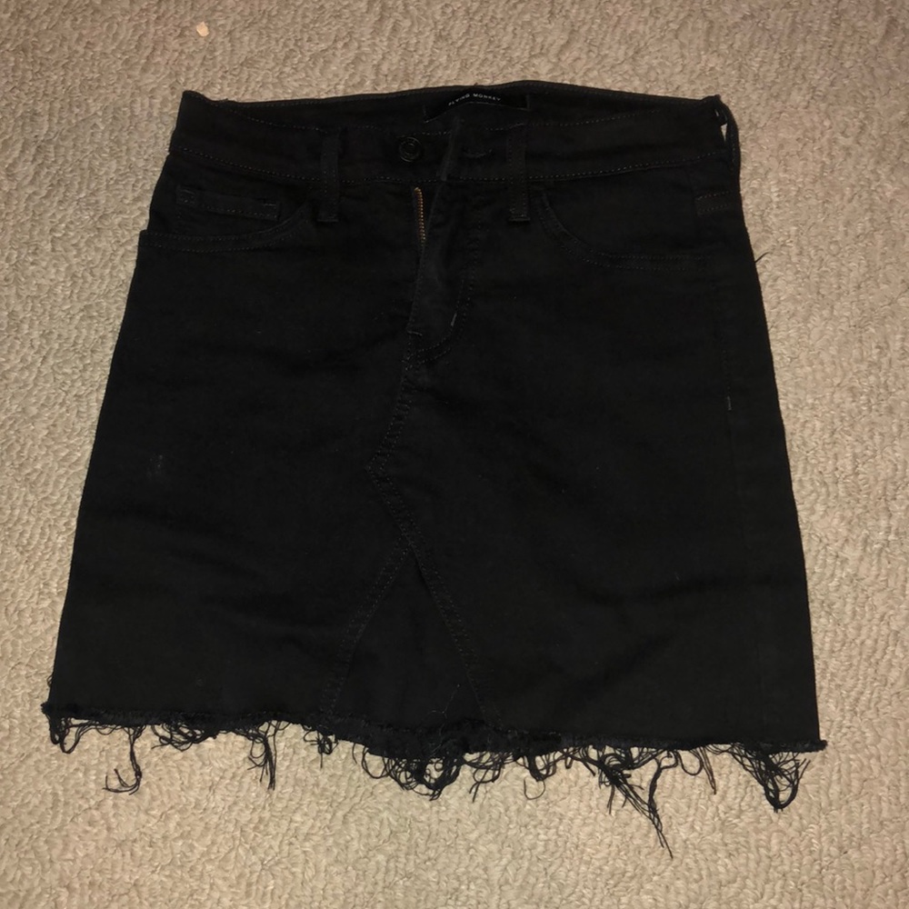 Flying Monkey black denim skirt size 24